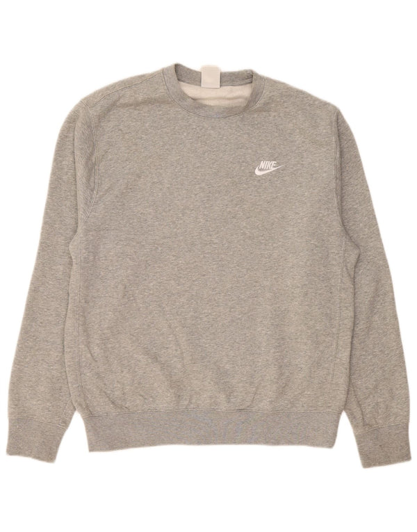 Felpa Nike Uomo Maglione Cotone Grigio Medio
