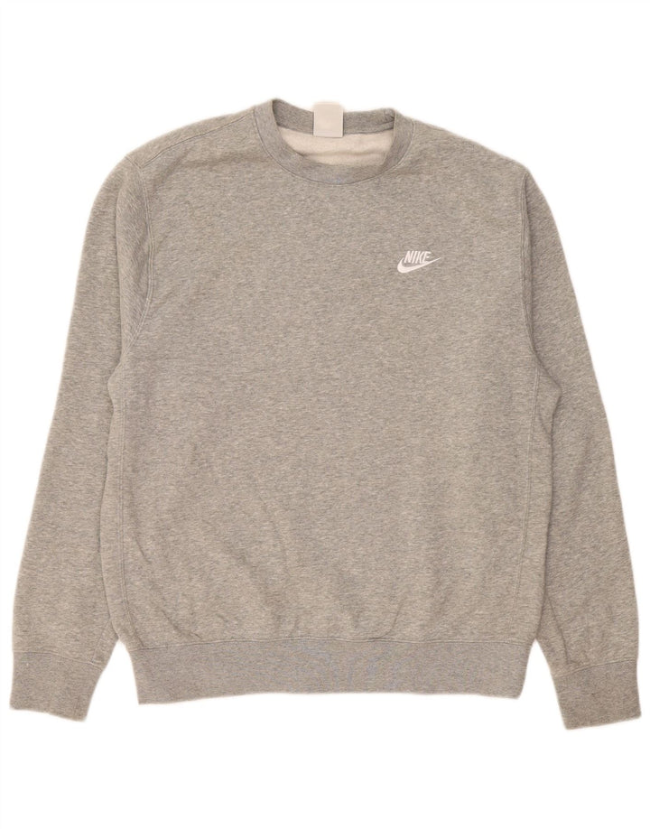 Felpa Nike Uomo Maglione Cotone Grigio Medio