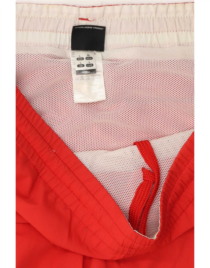 Pantaloncini da bagno Umbro da uomo grandi in poliestere rosso