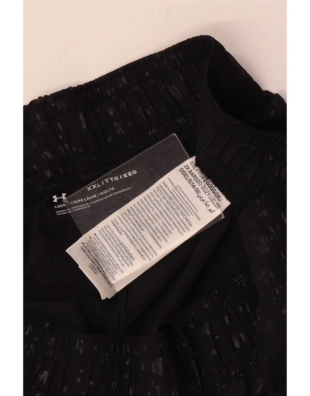 Pantaloncini sportivi grafici da uomo Under Armour 2XL poliestere maculato nero