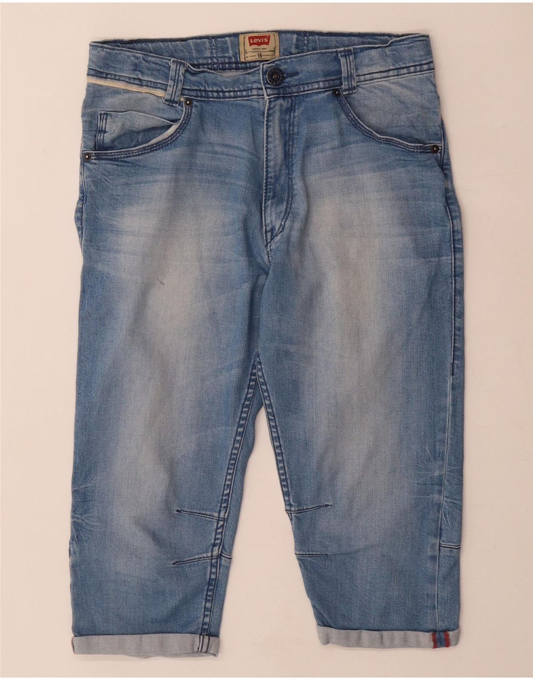 Jeans Capri da ragazzo Levi's 15-16 anni W30 L16 cotone blu