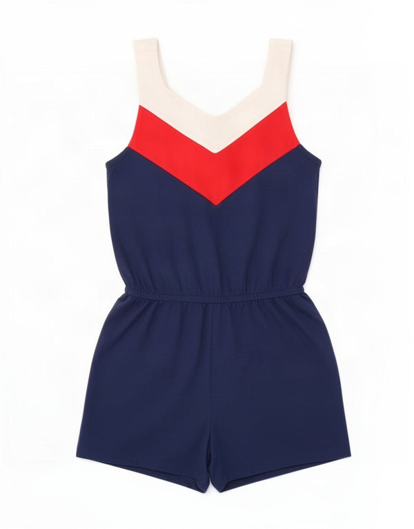 Tuta corta per ragazze Tommy Hilfiger 10-11 anni Large Blu Navy Colourblock
