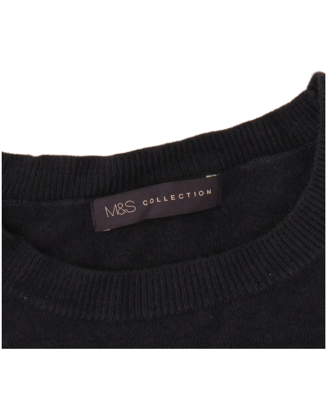 Maglione maglione girocollo da donna Marks & Spencer UK 14 blu navy medio