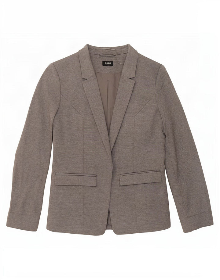 Giacca blazer aperta da donna Oasis UK 12 Poliestere grigio medio