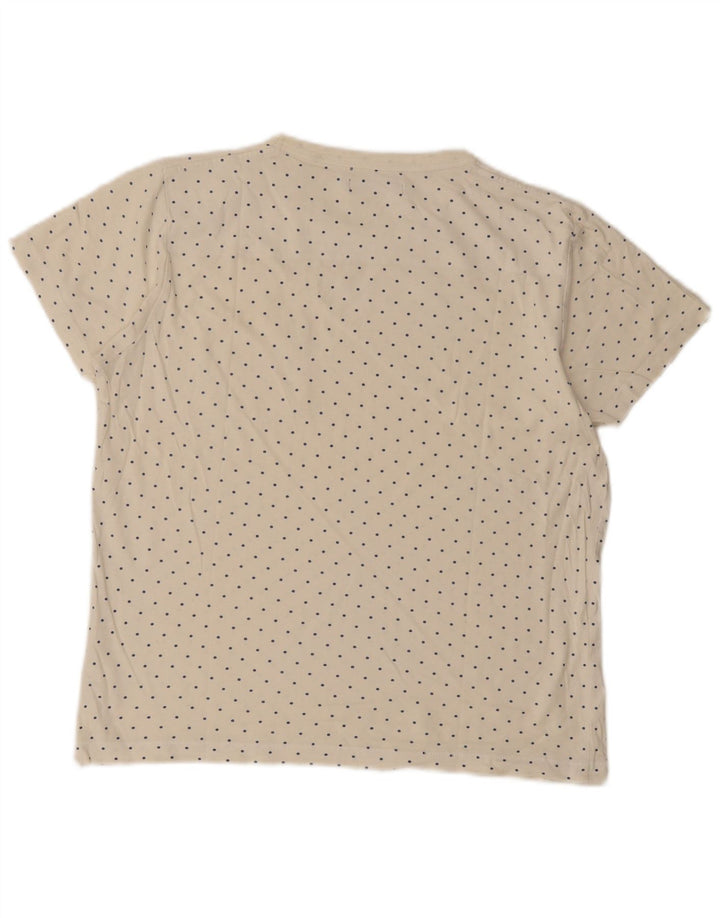 T-shirt da uomo French Connection Top medio bianco sporco maculato