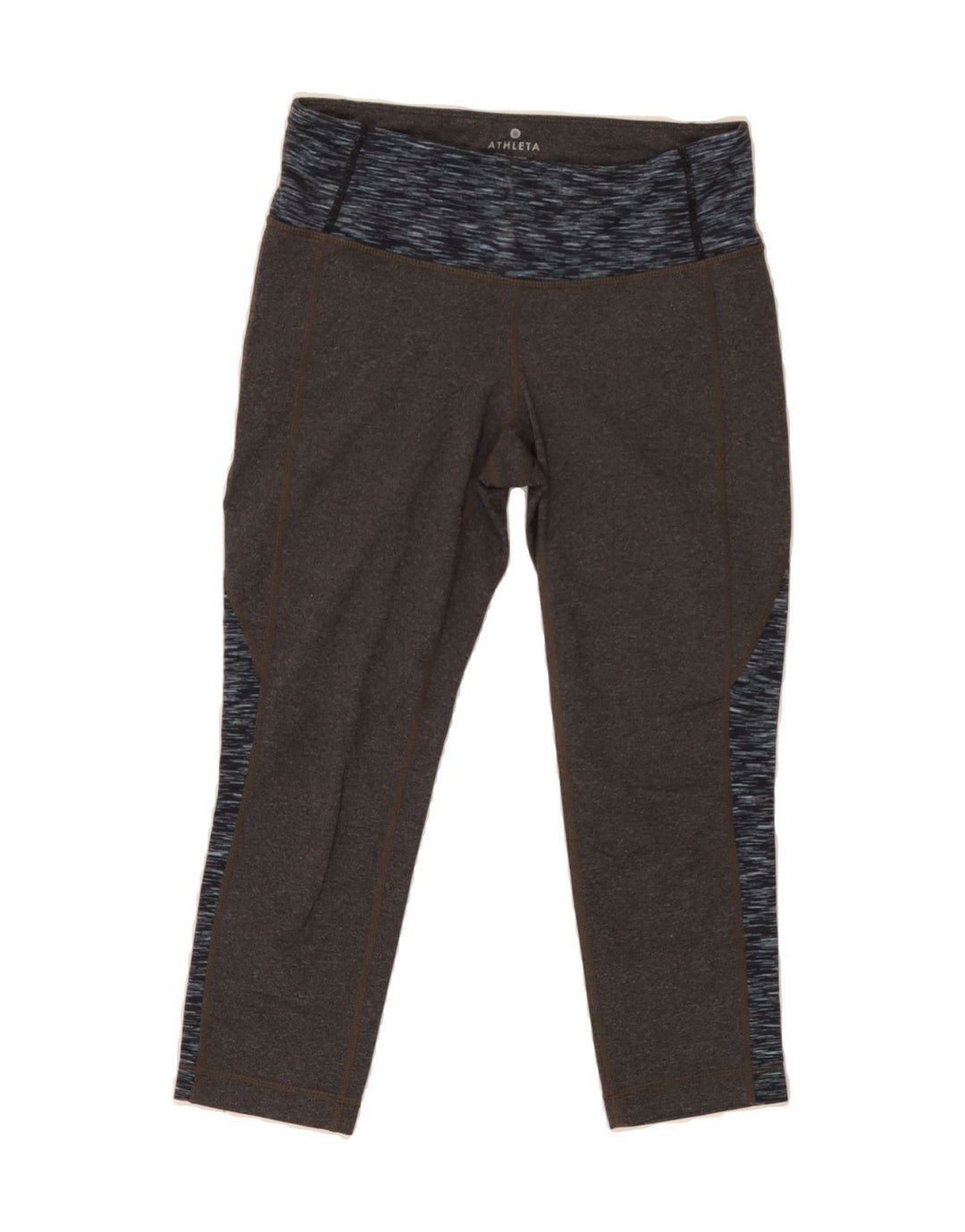 ATHLETA Womens Capri Leggings UK 10 Small  Grey Colourblock Polyester Vintage Athleta and Second-Hand Athleta from Messina Hembry 
