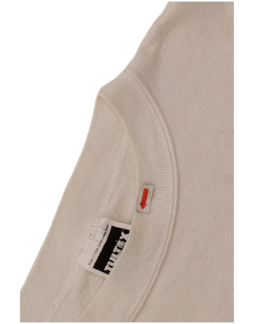 TULTEX Felpa grafica da donna Maglione UK 16 Grande cotone bianco