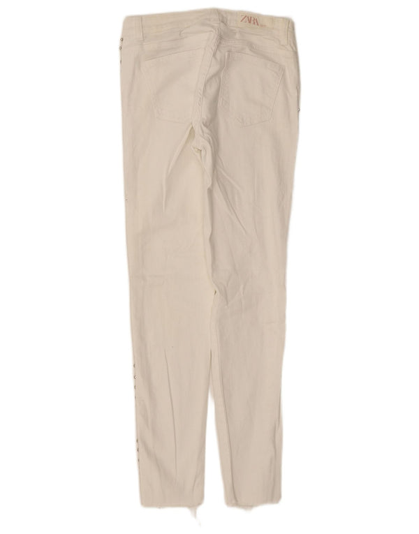 Jeans skinny da donna Zara EU 34 2XS W24 L27 Cotone bianco