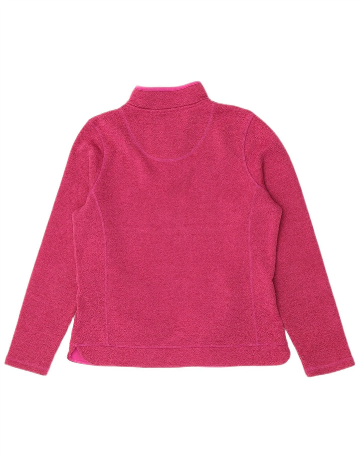 Felpa con collo con zip da donna Weird Fish Jumper UK 12 Poliestere rosa medio