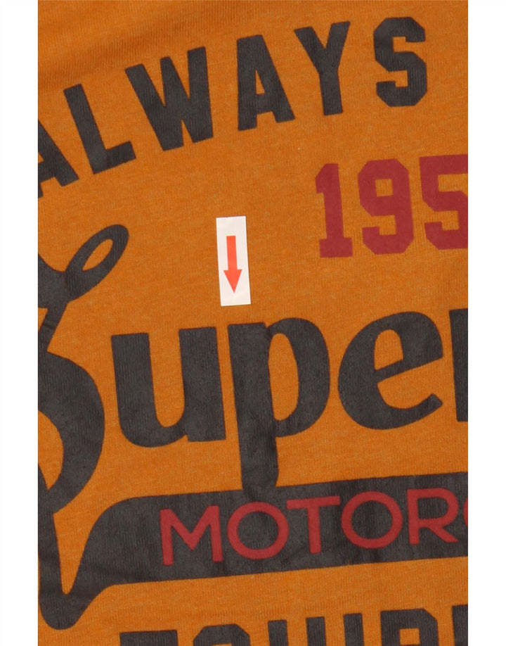 T-shirt grafica da uomo Superdry Top in cotone arancione medio