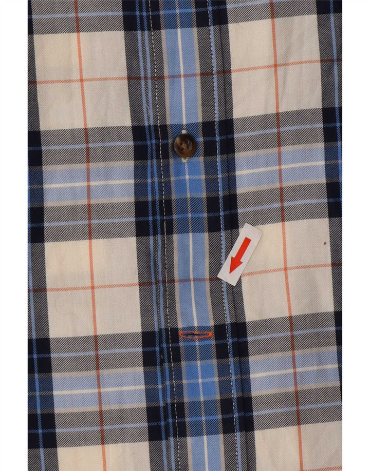Camicia da uomo Izod in cotone scozzese blu medio