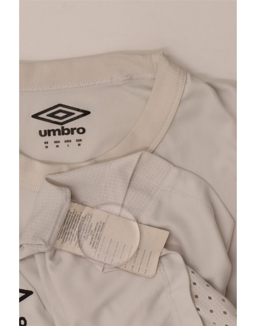 Umbro T-shirt grafica da uomo Brisbane Roar FC Top in poliestere bianco medio
