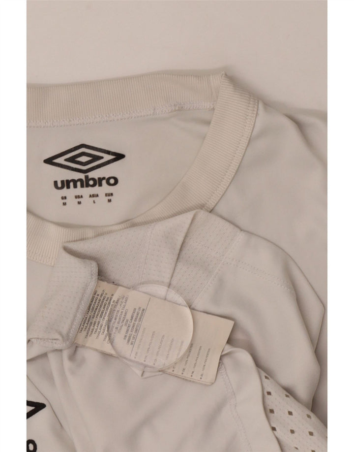 Umbro T-shirt grafica da uomo Brisbane Roar FC Top in poliestere bianco medio