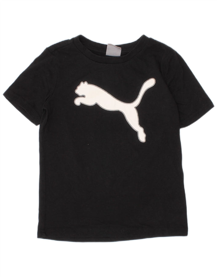 Maglietta grafica da ragazzo Puma 3-4 anni Nera