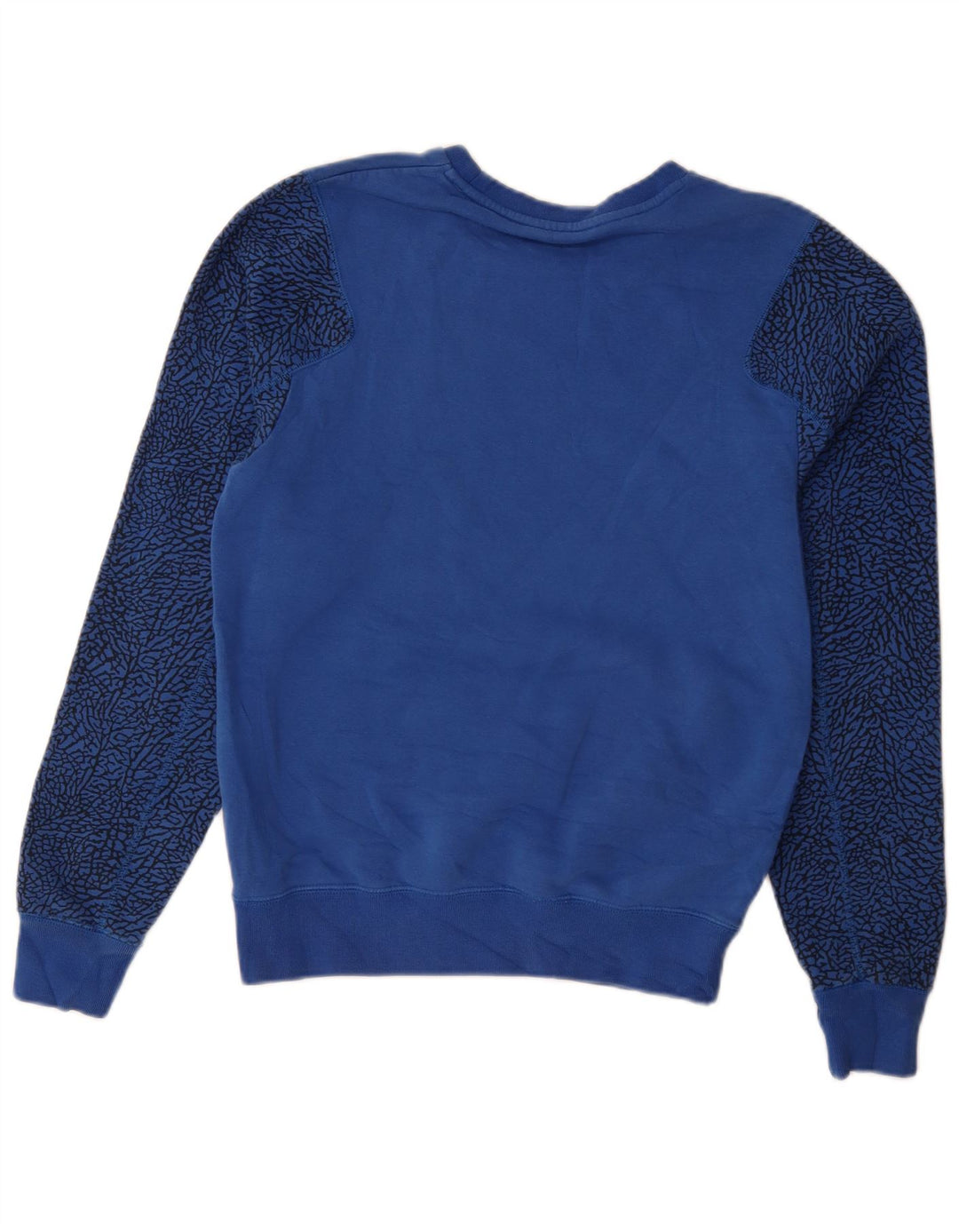 Felpa con motivo astratto Jordan da uomo, piccola, in cotone blu