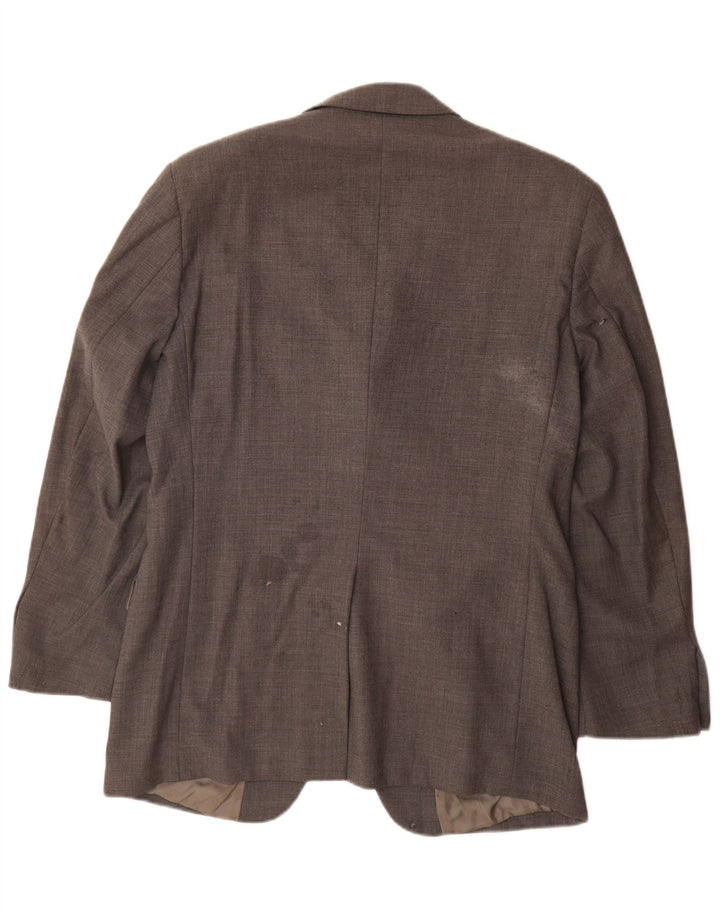 Giacca blazer a 3 bottoni da uomo Marks & Spencer UK 38 lana vergine grigio medio