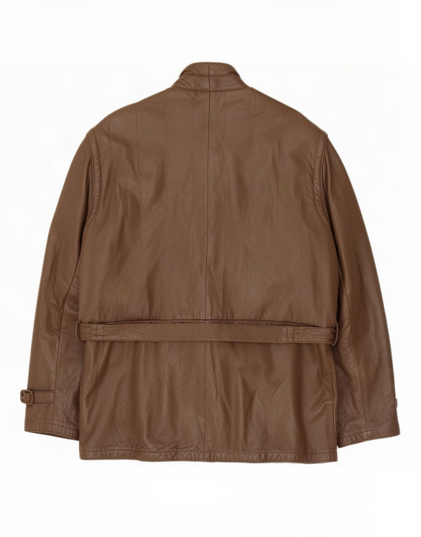 Giacca in pelle vintage da uomo UK 40 grande marrone