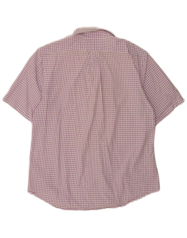 Polo Ralph Lauren Camicia a maniche corte da uomo taglia 44 17 1/2 XL a quadri viola
