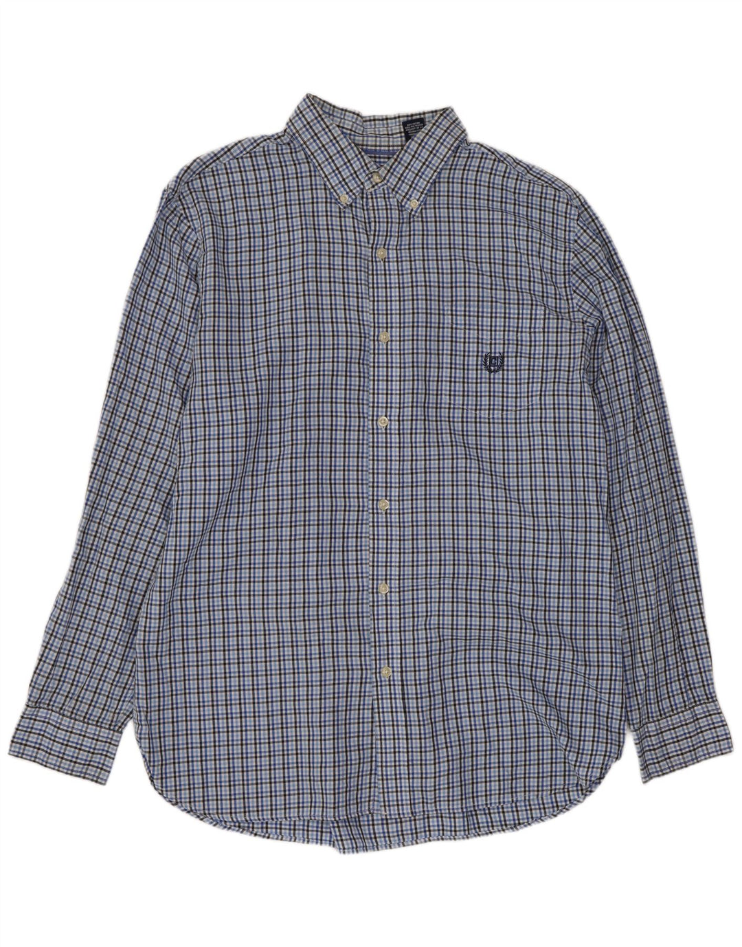Camicia da uomo Chaps a quadri grandi in cotone blu