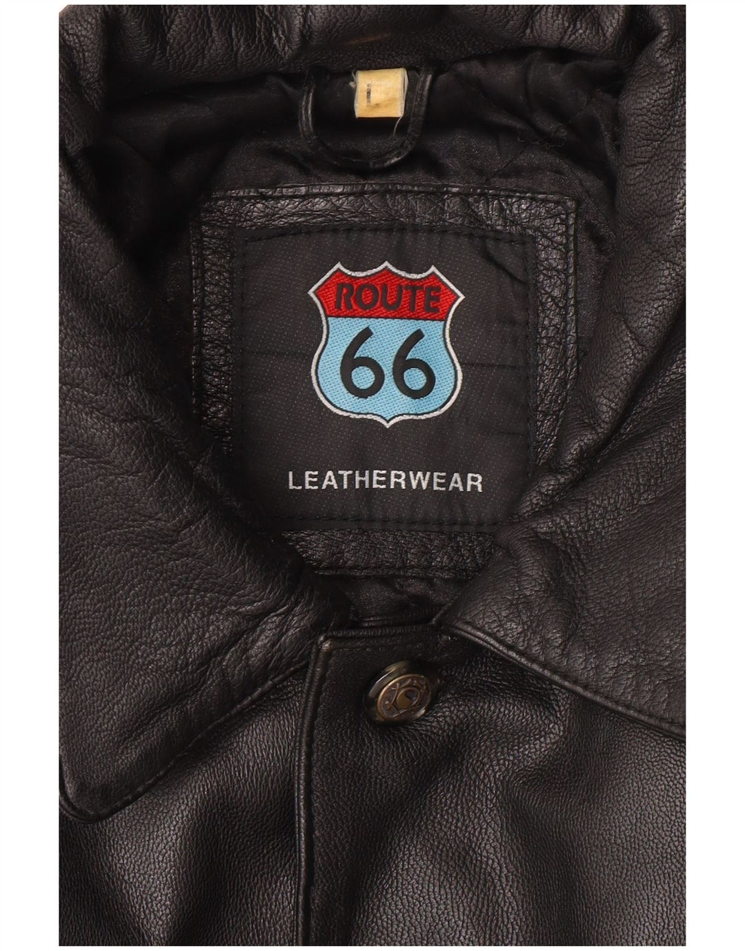 Giacca in pelle da uomo ROUTE 66 UK 40 Grande pelle nera