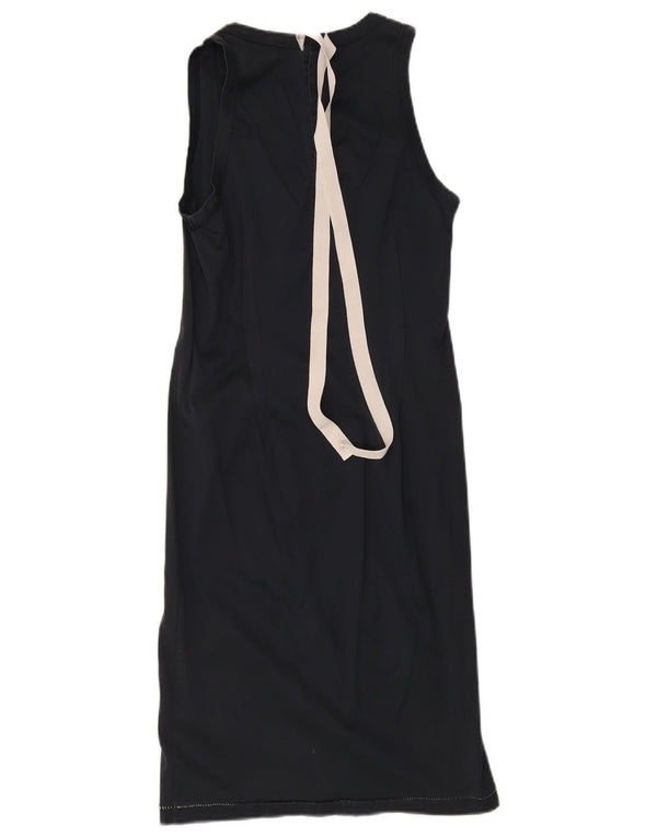 Abito t-shirt senza maniche da donna Dolce & Gabbana UK 8 piccolo in cotone blu navy
