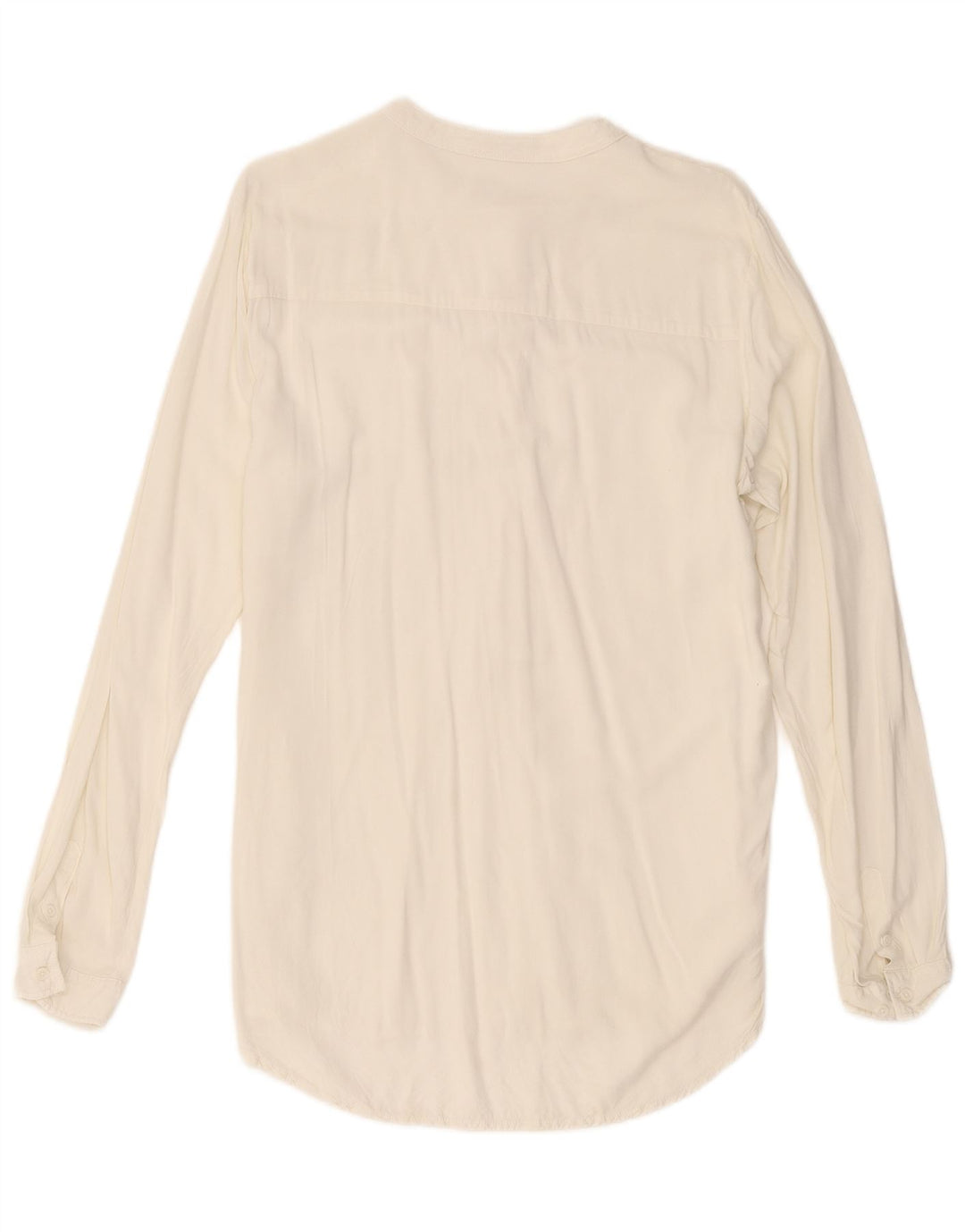 Camicia pullover lunga da donna di Dack UK 16 Large Rayon bianco sporco