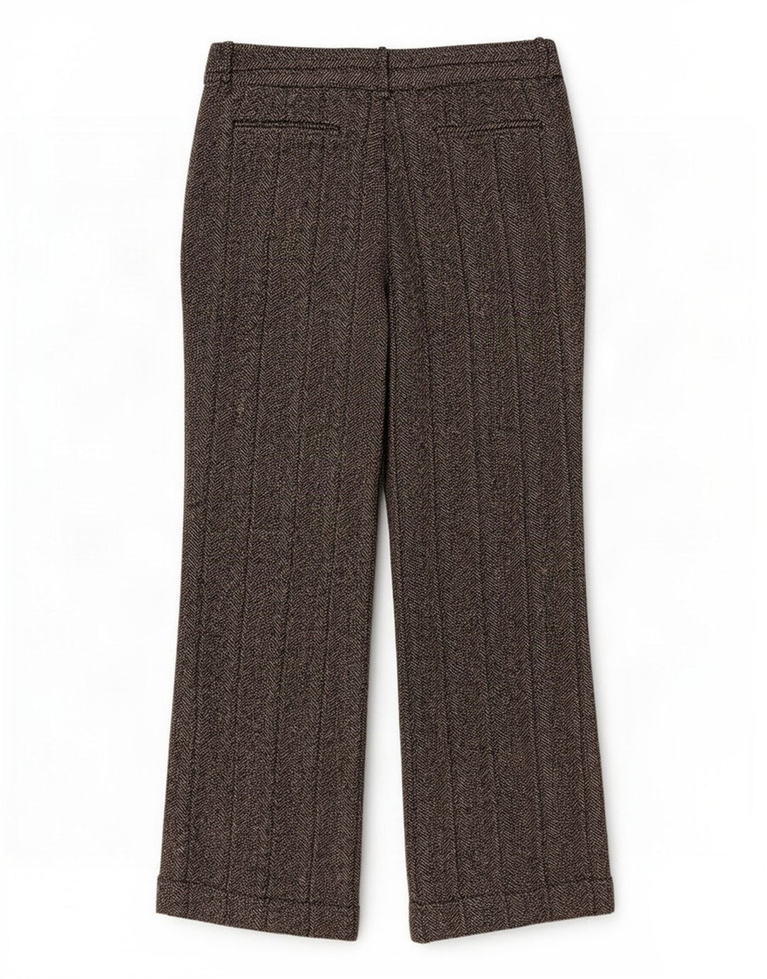 Pantaloni casual Bootcut da donna Zara EU 40 medi W30 L30 grigio a spina di pesce