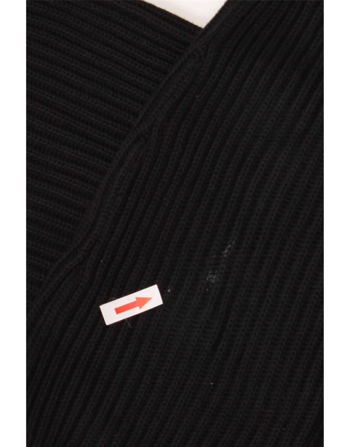 Maglione Zara da uomo con zip e collo grande in cotone nero