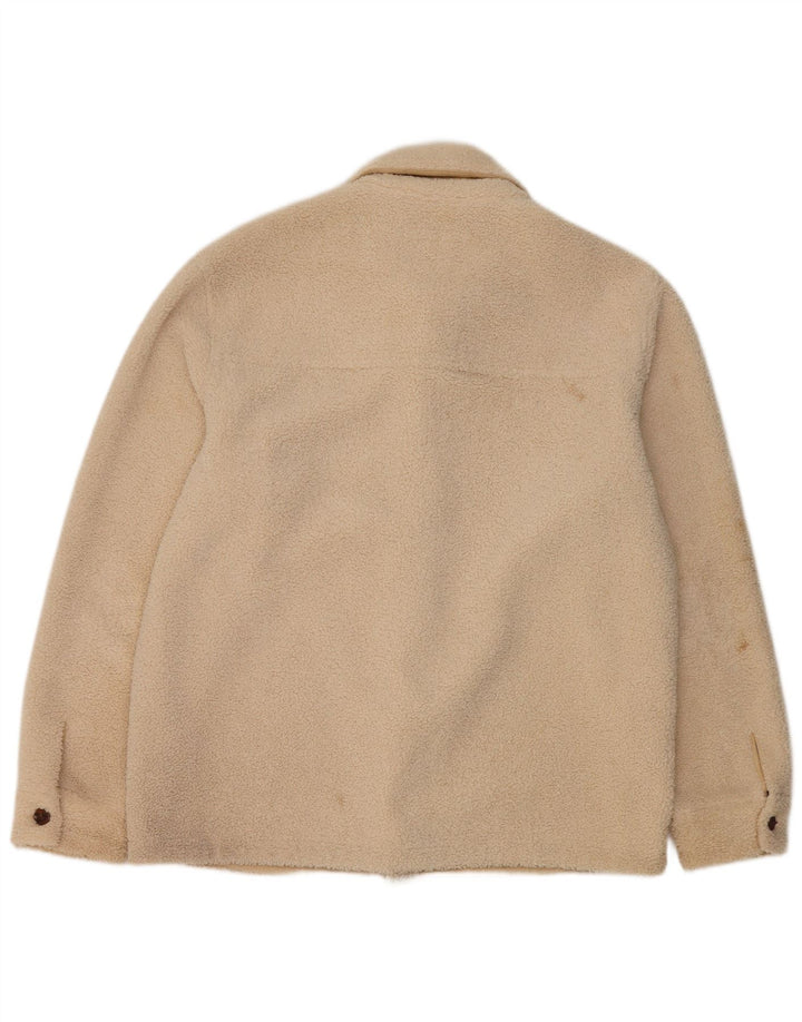 Giacca bomber in pile da uomo Zara UK 42 XL Poliestere beige