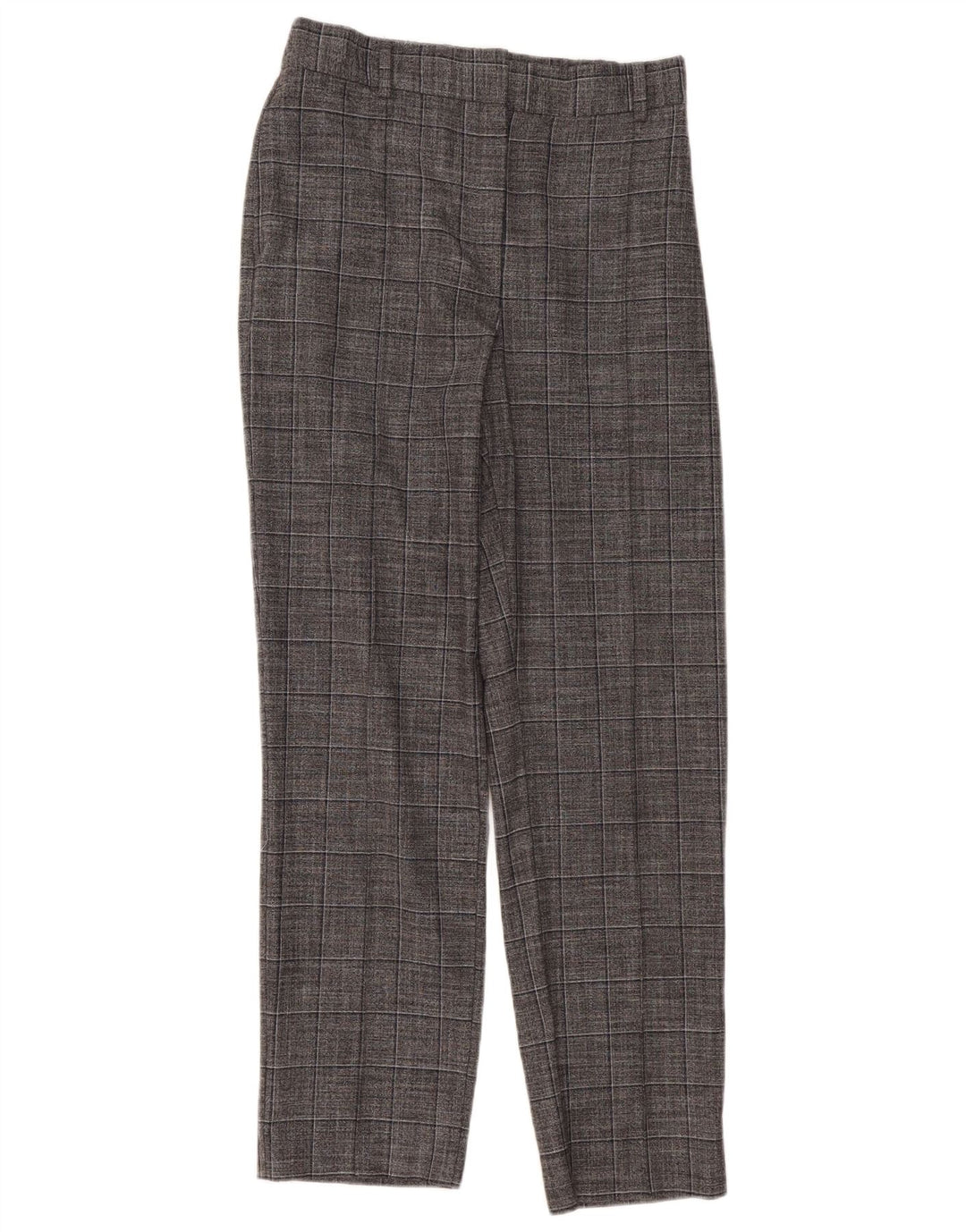 Pantaloni chino da donna Marks & Spencer UK 12 medi W30 L30 a quadri grigi