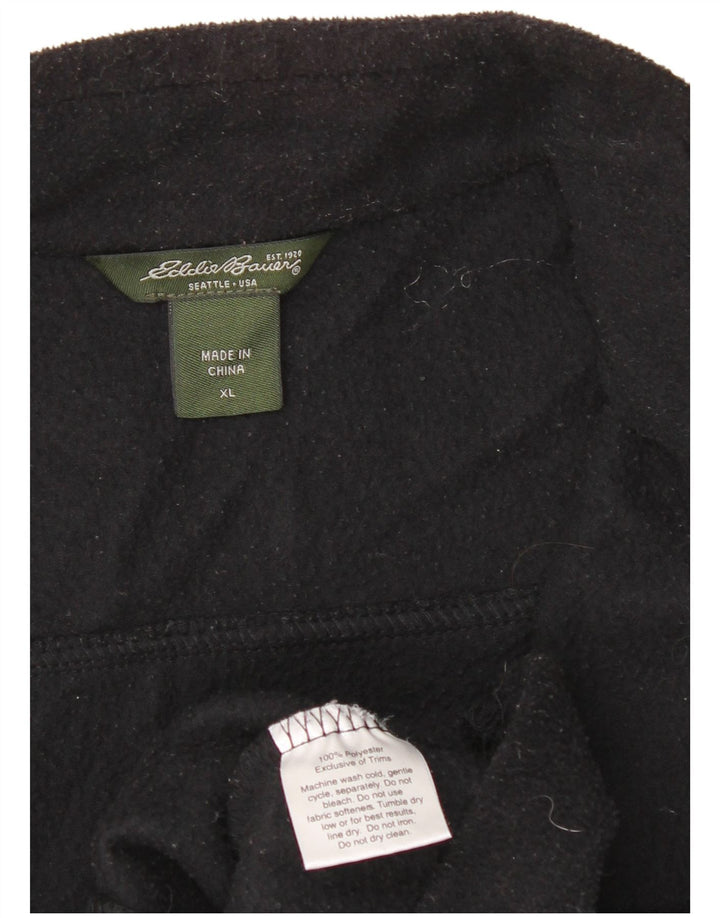 EDDIE BAUER Womens Fleece Gilet UK 18 XL Black Polyester