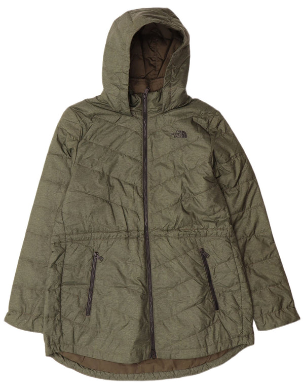 Cappotto imbottito con cappuccio da donna The North Face UK 18 XL poliestere kaki moderno
