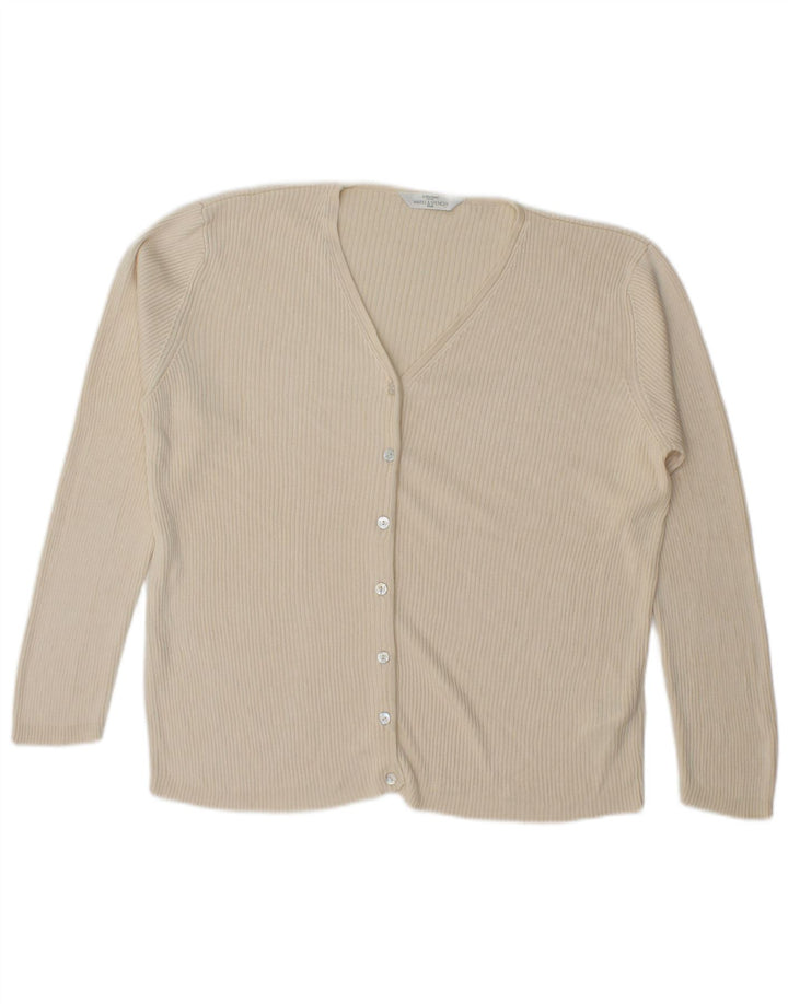 Maglione oversize da donna Marks & Spencer UK 18 XL seta bianco sporco
