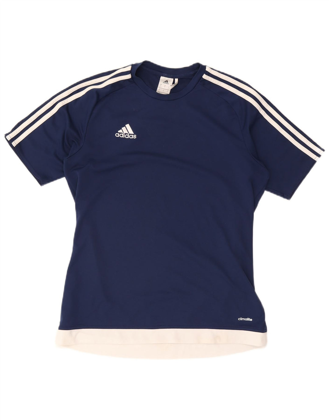 T-shirt ADIDAS da uomo Climalite Top medio in poliestere color block blu navy