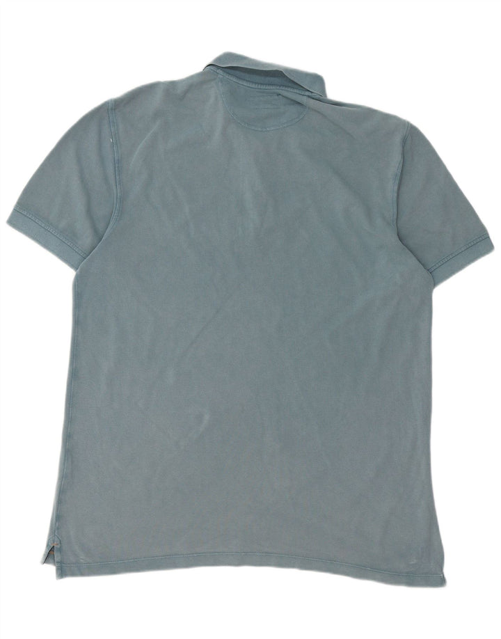 WHITE STUFF Mens Polo Shirt XL Blue Cotton
