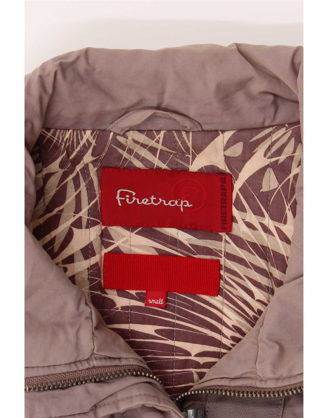 Giacca bomber da donna Firetrap UK 10 piccolo cotone grigio