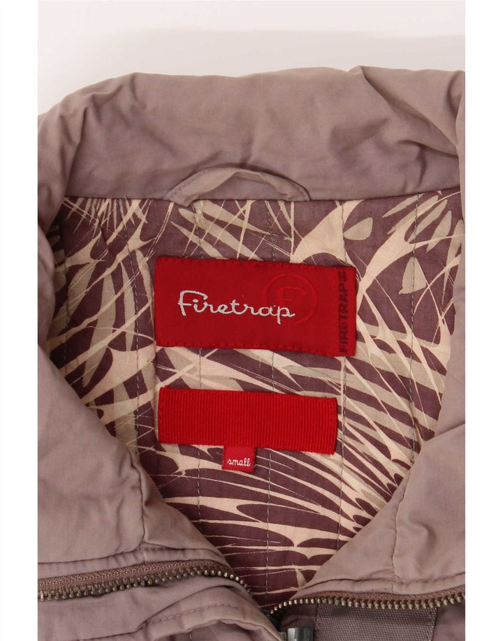 Giacca bomber da donna Firetrap UK 10 piccolo cotone grigio