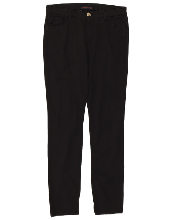 Pantaloni Casual Slim Donna Trussardi W31 L30 Cotone Nero