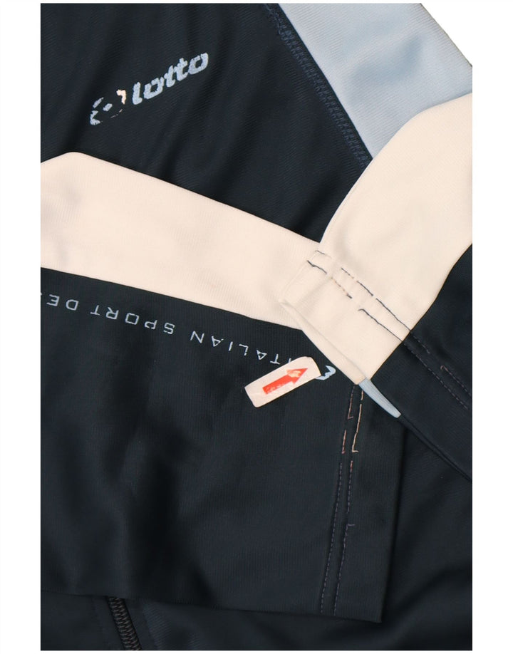 Tuta intera da uomo Lotto Large in poliestere color block blu navy