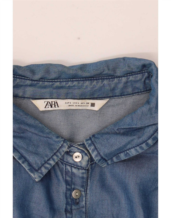 Camicia Zara da donna UK 16 grande blu