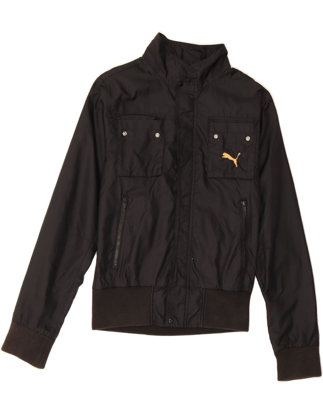 PUMA Womens Bomber Jacket UK 10 Small  Black Vintage Puma and Second-Hand Puma from Messina Hembry 