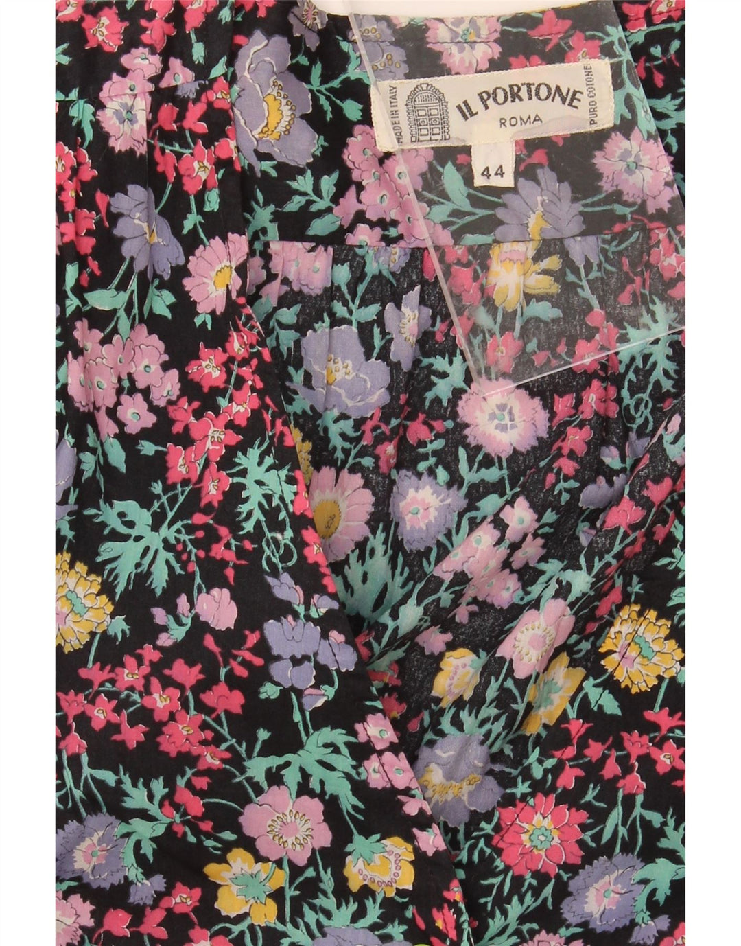 VINTAGE Womens Long Sleeve Shirt Blouse IT 44 Medium Multicoloured Floral Vintage Vintage and Second-Hand Vintage from Messina Hembry 