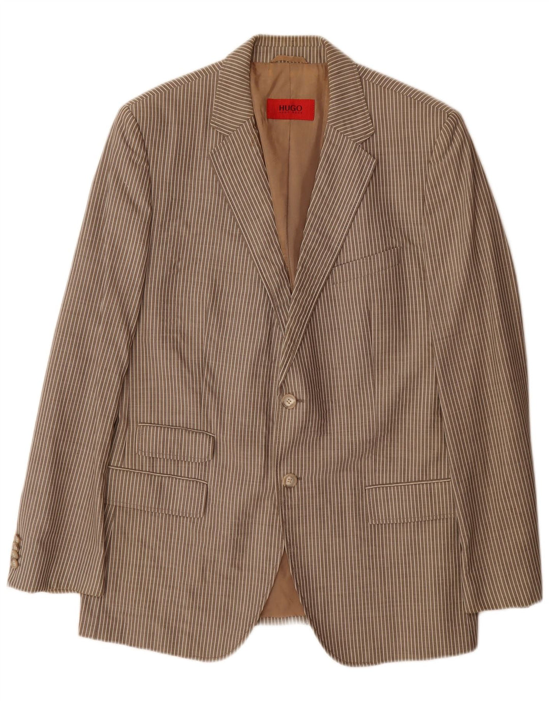 Giacca blazer da uomo a 2 bottoni Hugo Boss EU 54 2XL Lana vergine gessata grigia