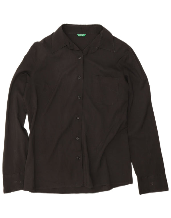 Camicia da donna Benetton UK 16 grande nera