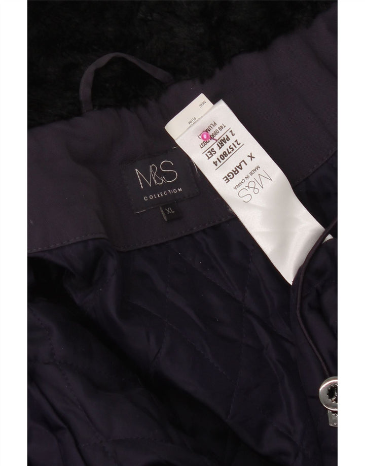 Cappotto imbottito da donna Marks & Spencer UK 18 XL viola poliammide