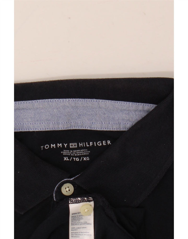 Polo da uomo Tommy Hilfiger XL in cotone blu navy