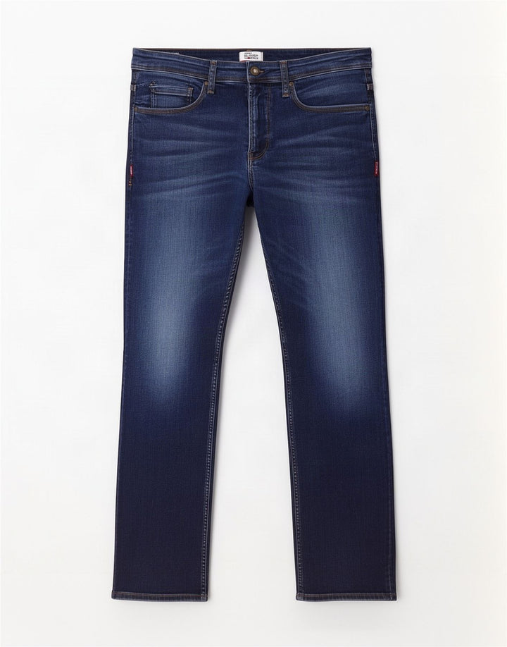 Tommy Hilfiger Uomo Ryan Bootcut Jeans W34 L30 Cotone Blu