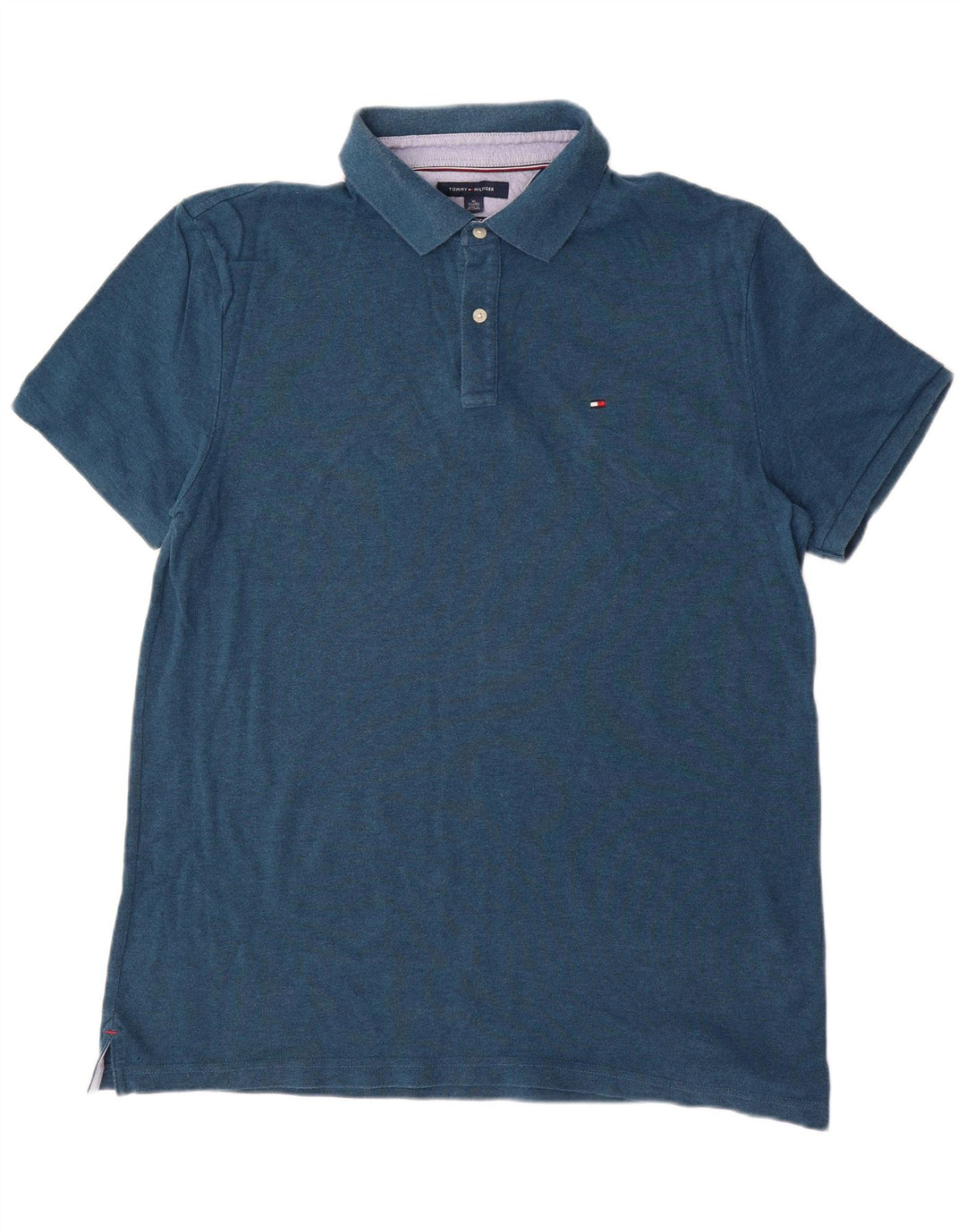 TOMMY HILFIGER Polo da uomo su misura XL in cotone blu