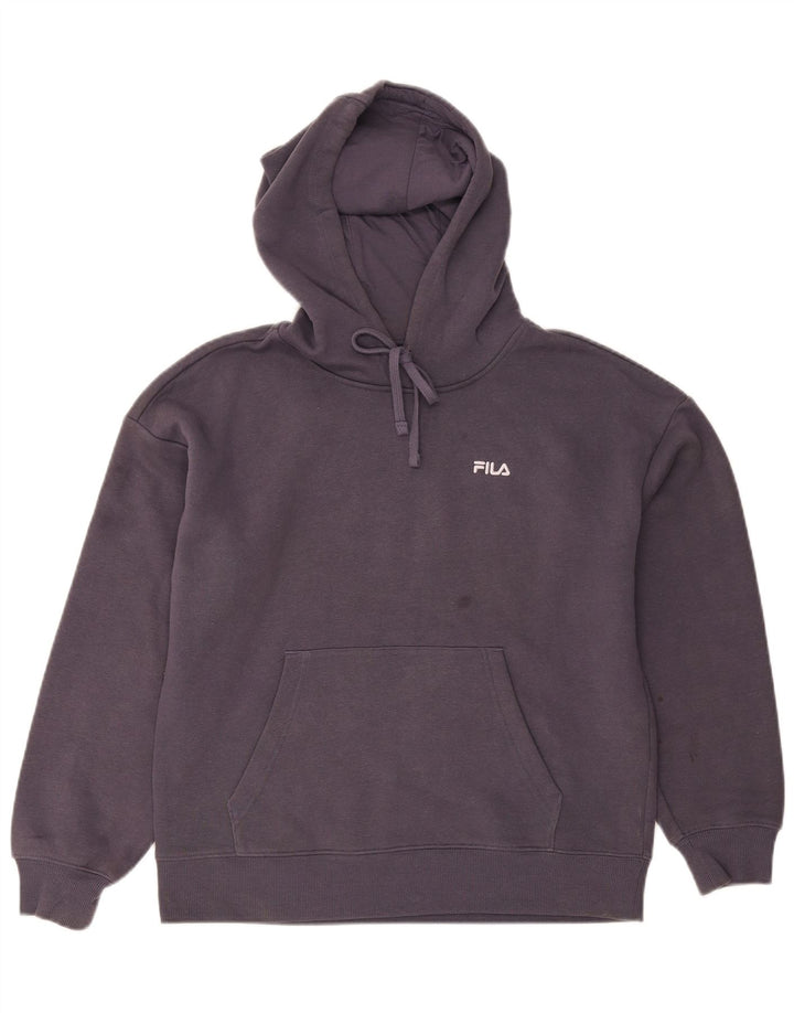 FILA Mens Hoodie Jumper Medium Purple Cotton