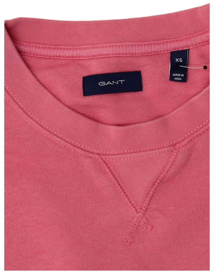 Felpa oversize da donna Gant maglione UK 6 XS cotone rosa